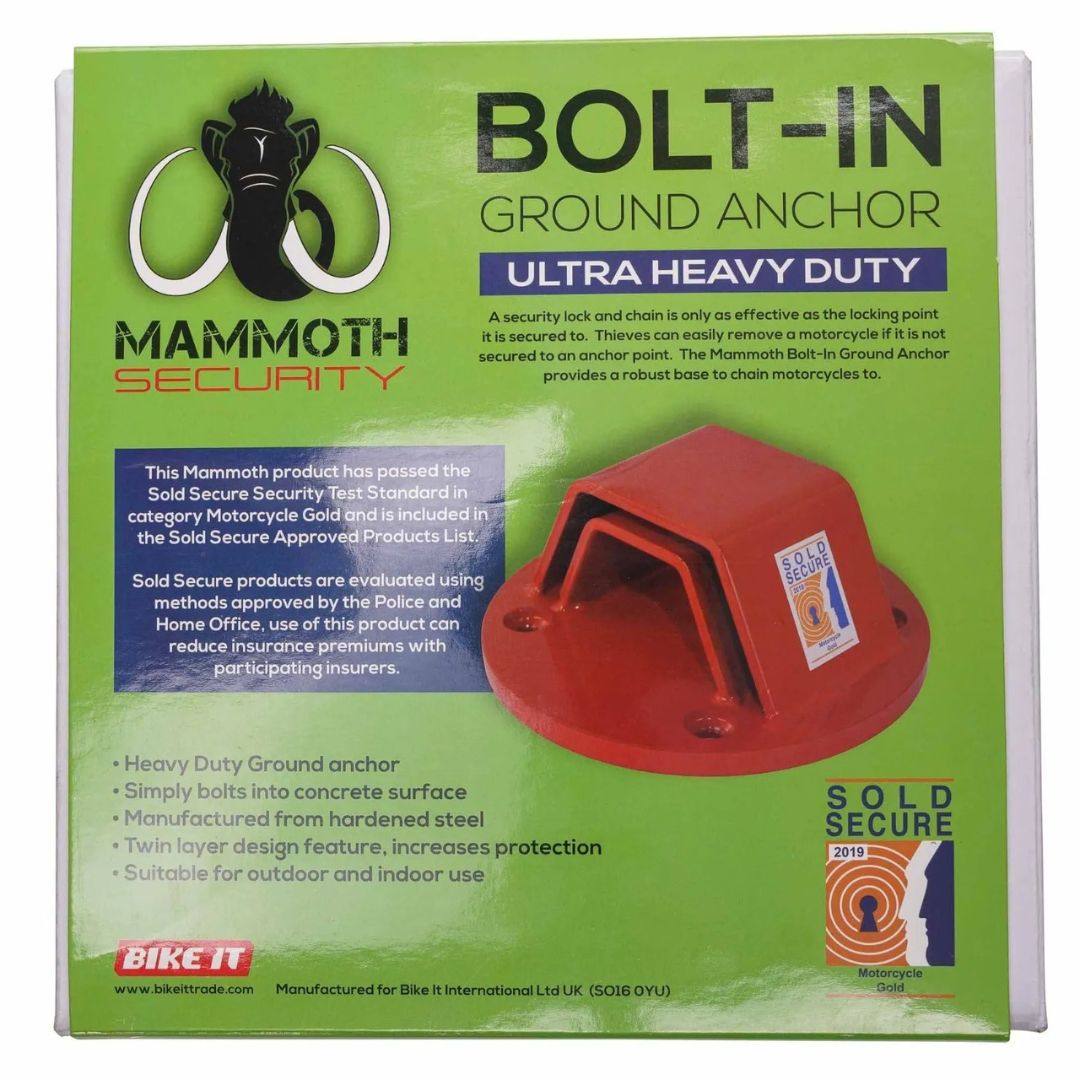 Mammoth Sold Secure Motorcycle Ground Anchor