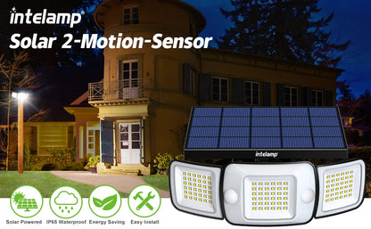 Intelamp Solar Security Lights 6000mAh