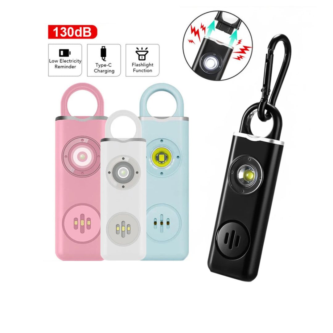 Personal Defense Alarm 130dB With LED Light Key Chain